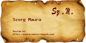 Szorg Maura névjegykártya